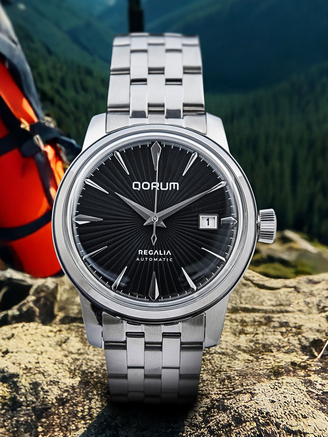 QORUM INDIA Men Automatic Watch with Obsidian  G101 Regalia