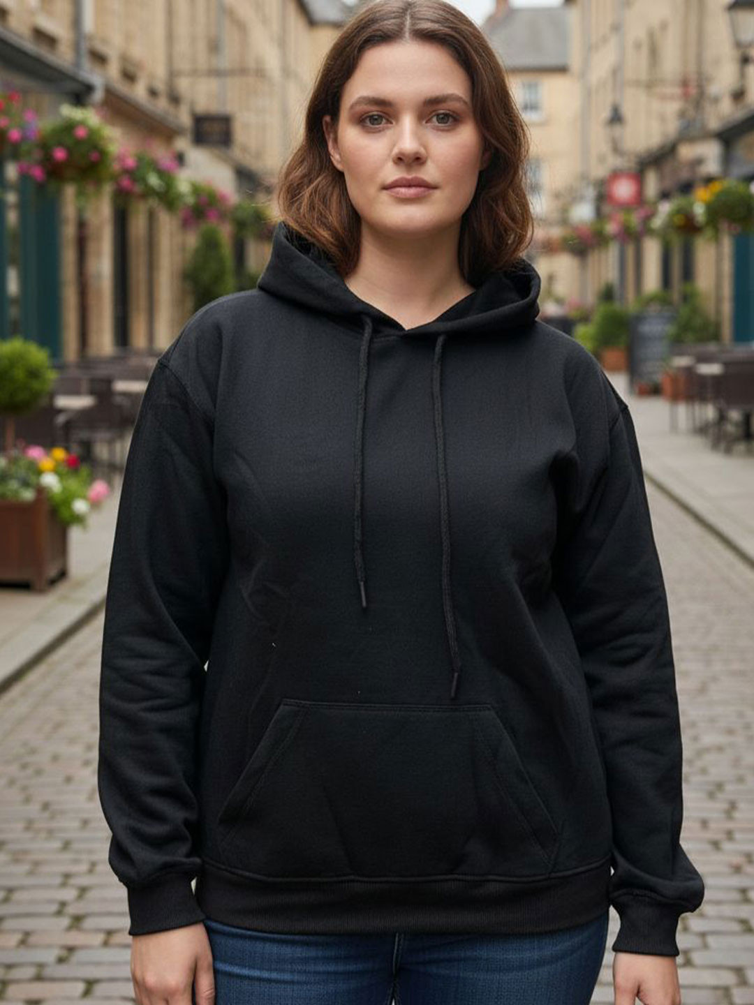 U&F Beyond Women Long Sleeves Hooded Cotton Pullover Sweatshirt