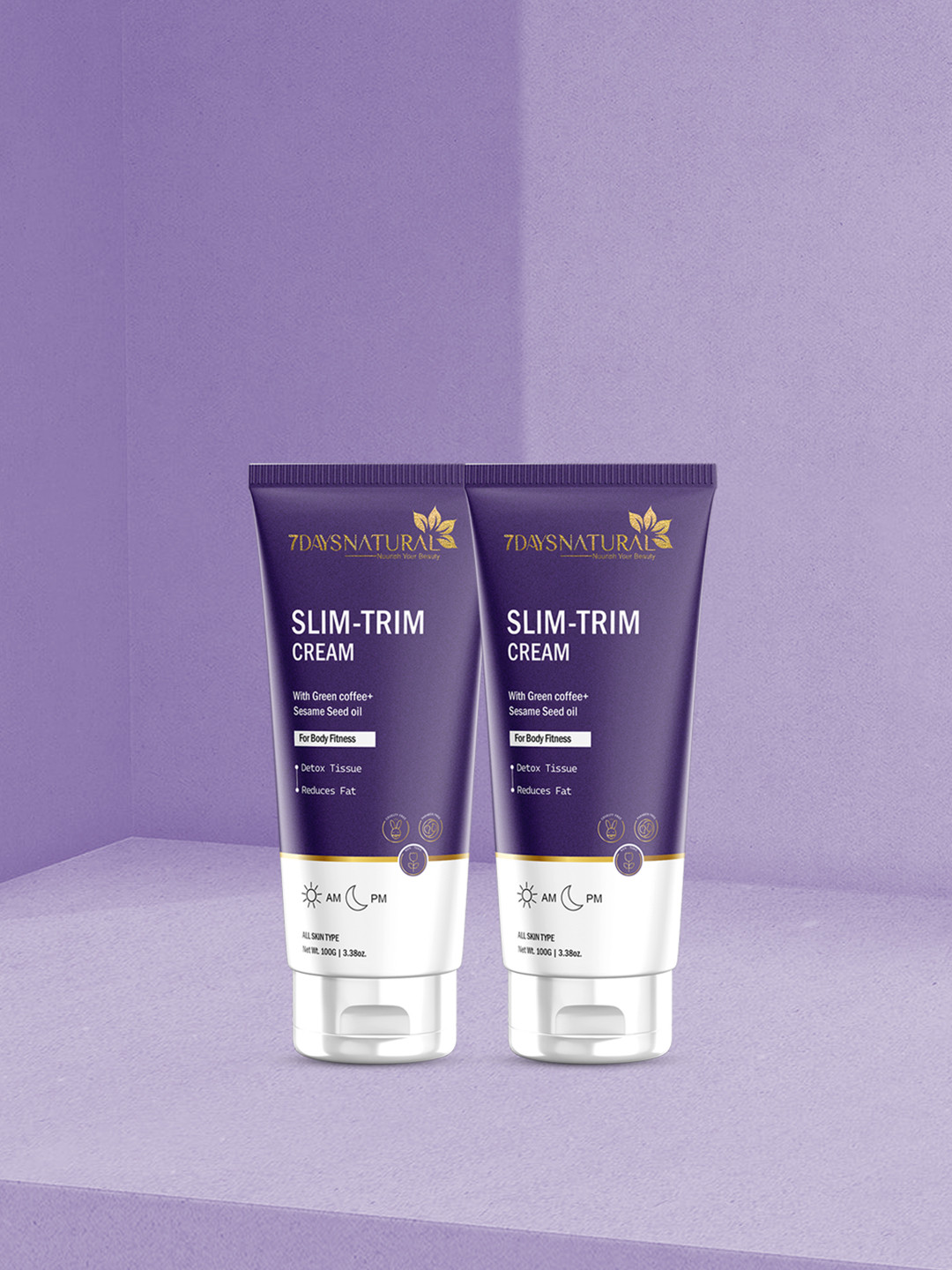 7DAYSNATURAL Set of 2 Body Fit Slimming Cream -100 g Each