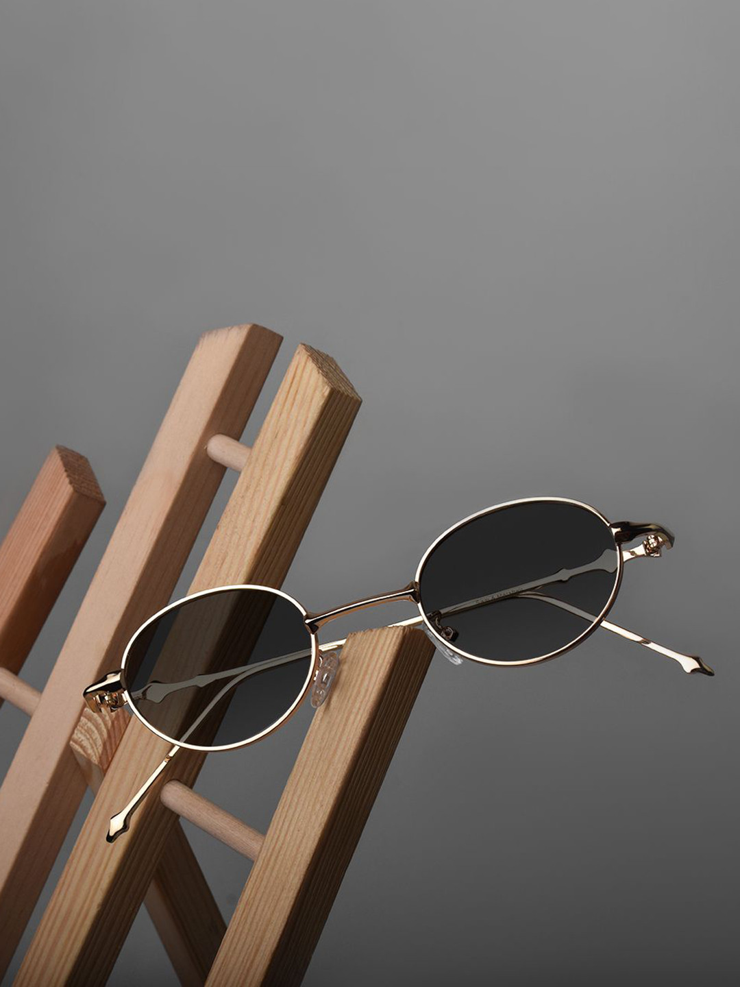 SAM & MARSHALL Unisex Full Rim Oval Sunglasses With 400UV Protected Lens MAXIAN_GOLD_20077