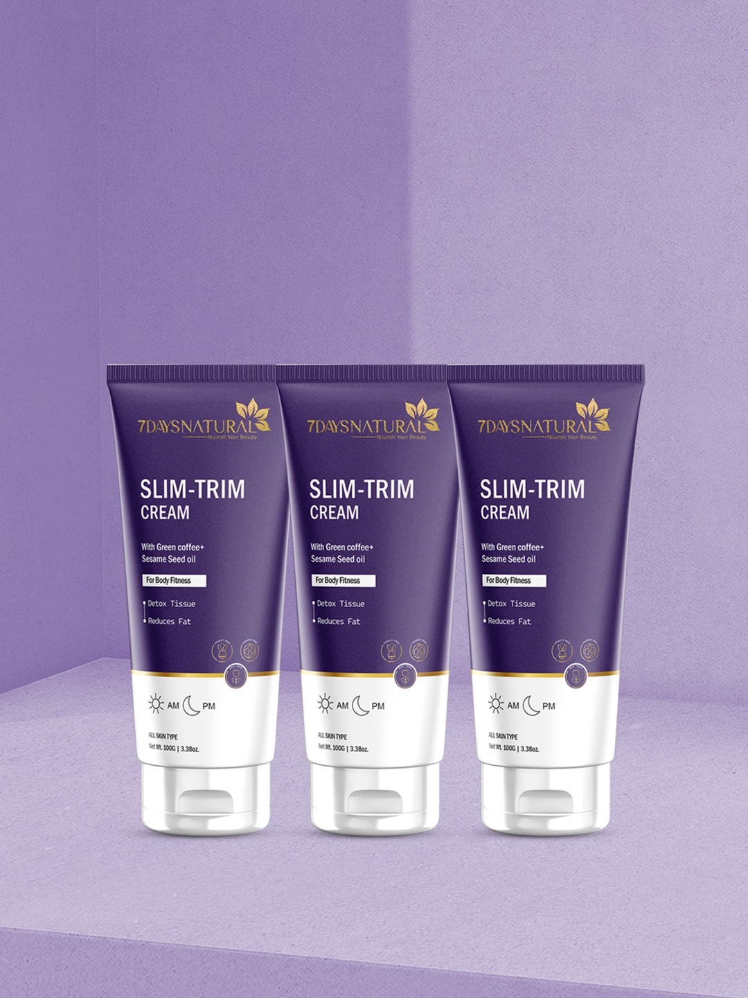 7DAYSNATURAL Set Of 3 Body Fit Slimming Cream 100gm