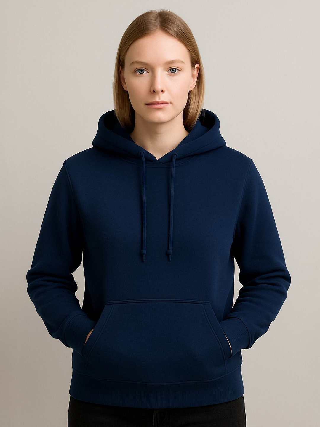 UllasPemium Women Hooded Long Sleeves Pullover Sweatshirt with Kangaroo Pocket