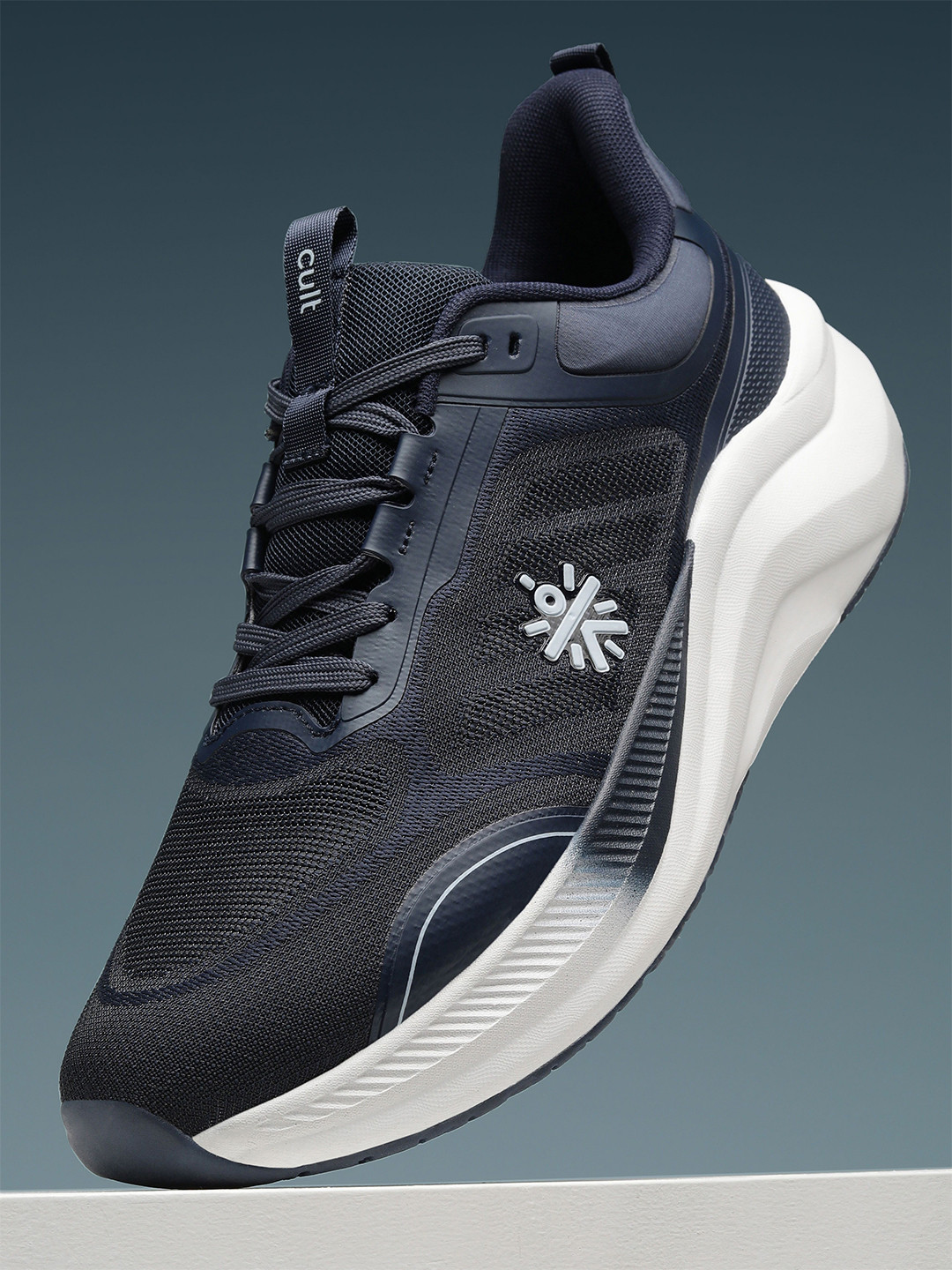 CULT Men Flowtech Running Shoes - Navy/Ice Blue