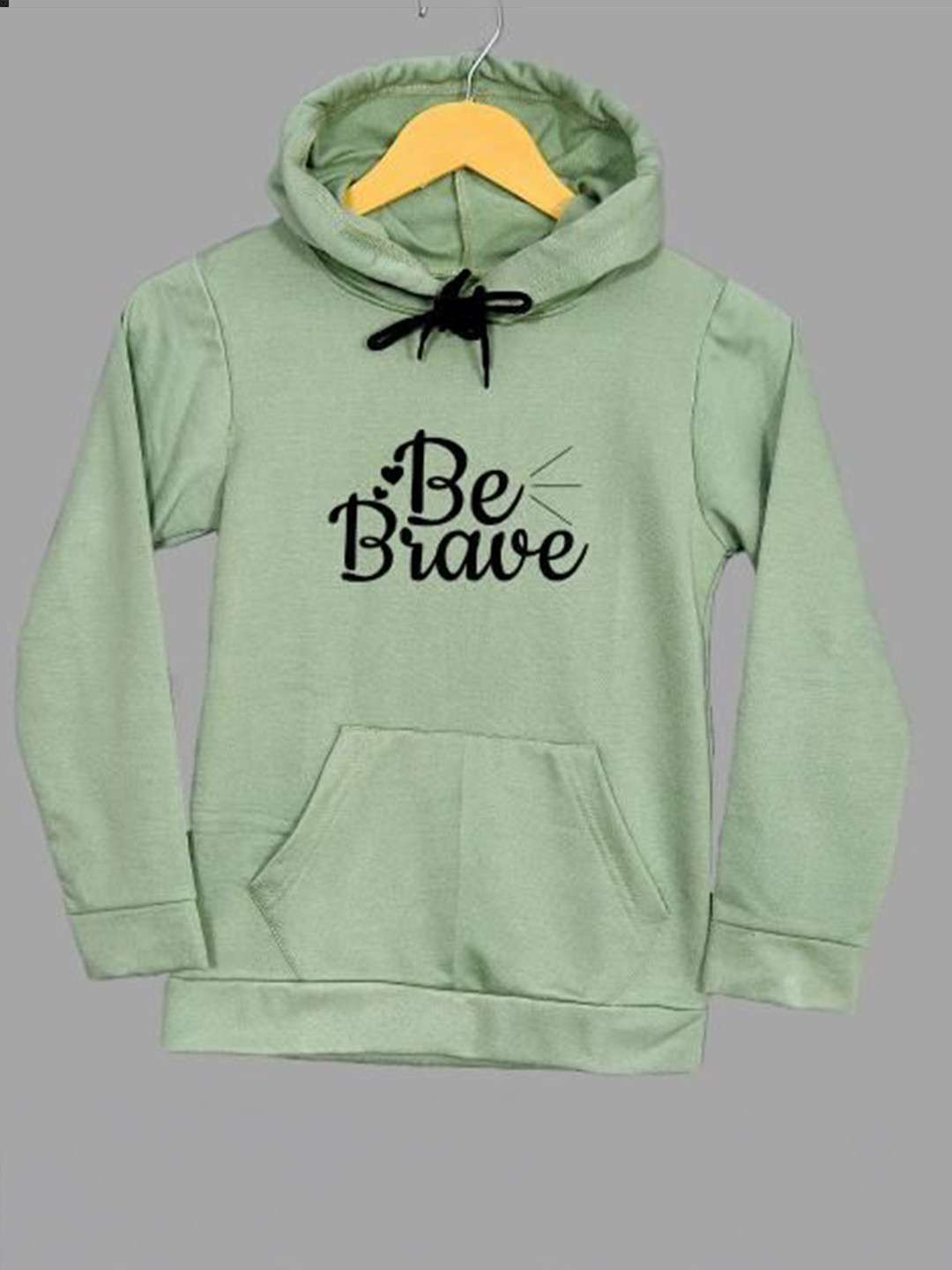 SHOTEK Kids Typography Printed Hooded Pullover Sweatshirt