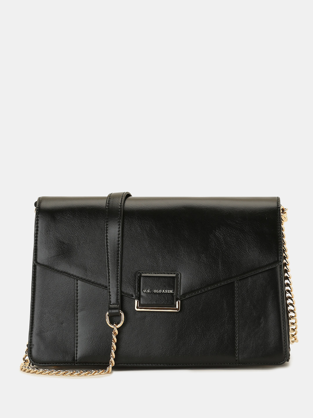 U.S. Polo Assn. Women Birdy Black Sling Bag with Spacious Multi-Compartments