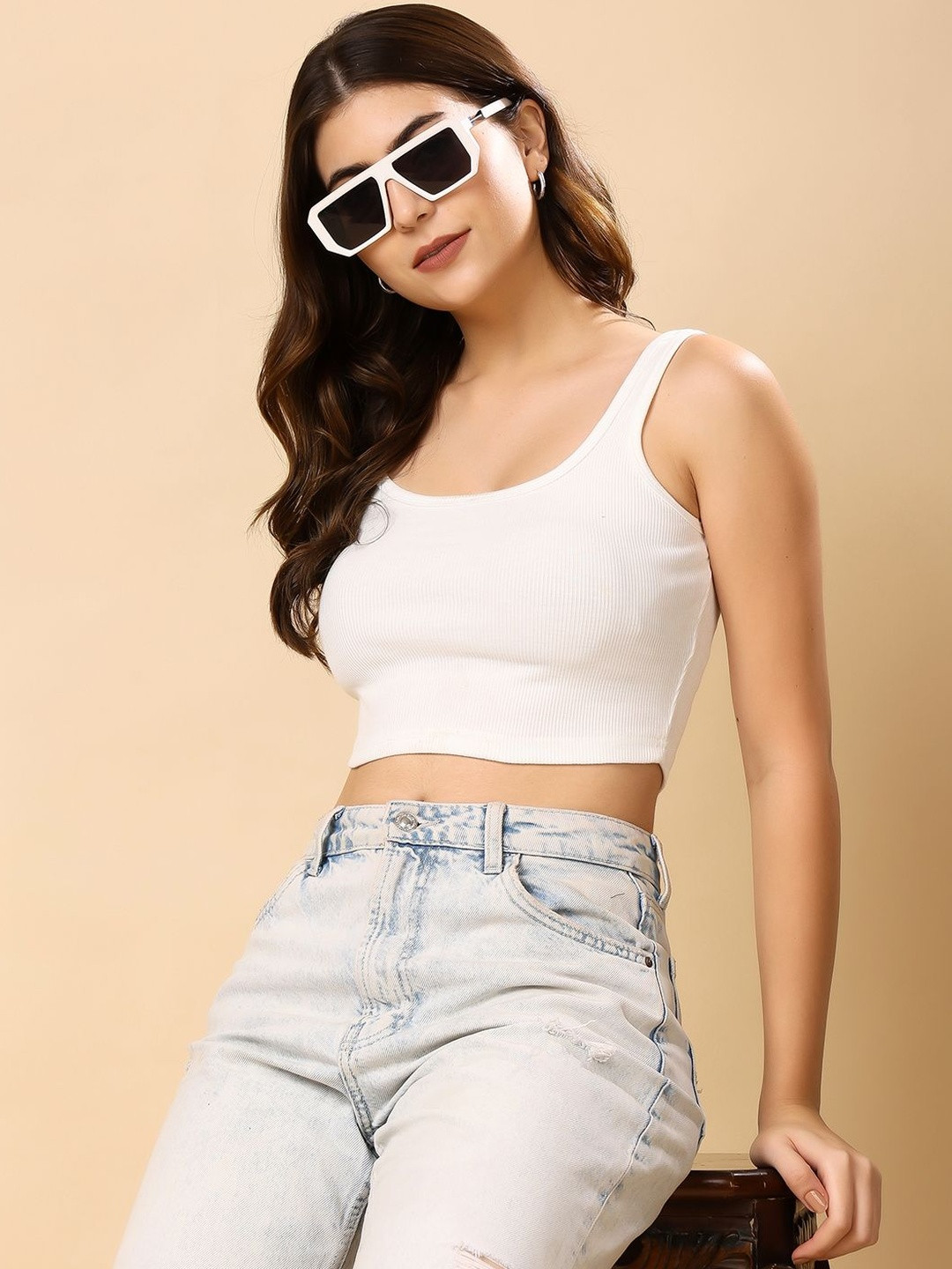 CORSICA Ribbed Crop Tank Top