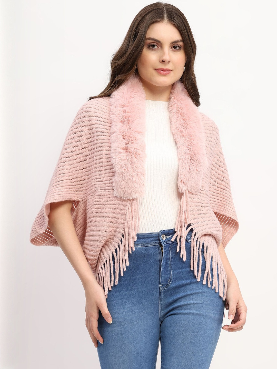 Global Republic Fringed Cape Top