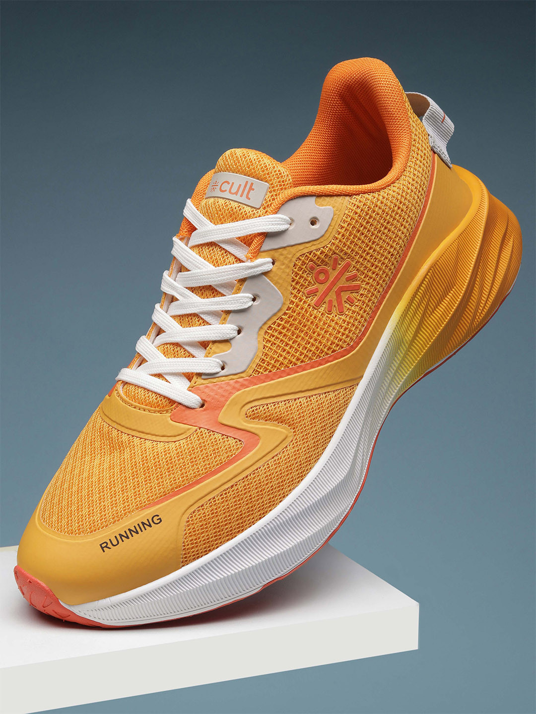 CULT Men Orange & White Nitro Running Shoes