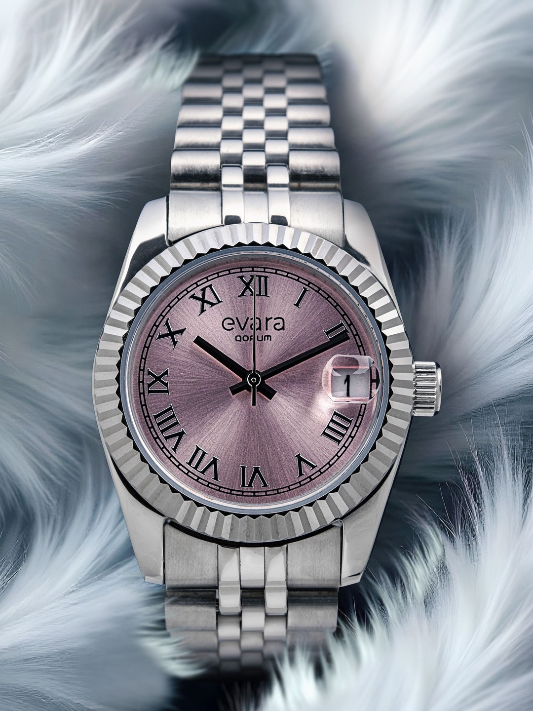 QORUM INDIA Women Bracelet Style Straps Analogue Battery Watch G135 Evara-Pink Dial_N