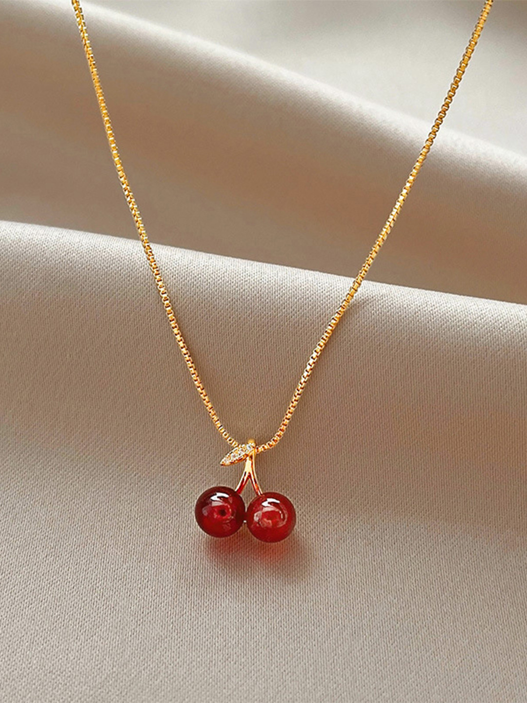 Stoln Cherry Minimal Necklace