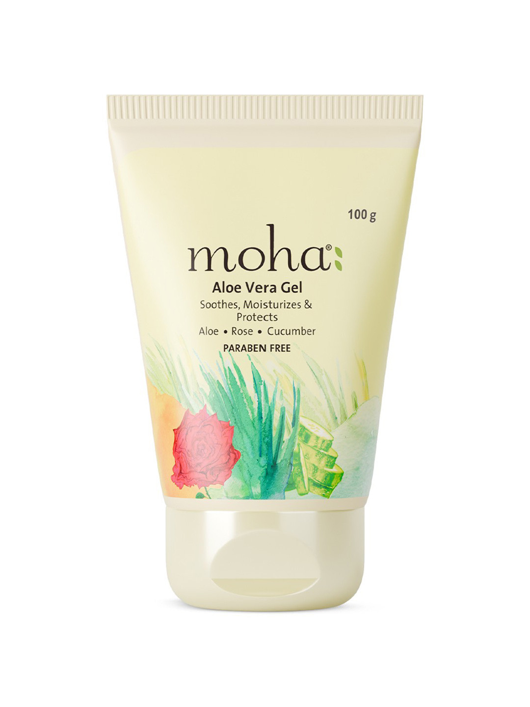 moha Rose&Cucumber Aloe Vera Gel to Prevent Pigmentation&Fine Lines for Glowing Skin- 100g
