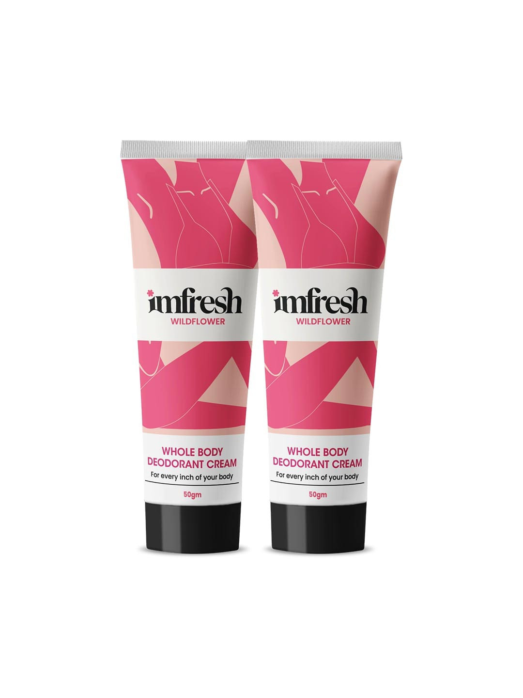 imfresh Set Of 2 Wild Flower Whole Body Deodorant Cream - 50 g Each