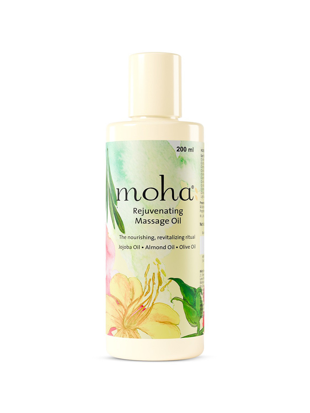 moha Rejuvenating Massage Oil For Glow & Smooth Skin with Almond Olive & Jojoba Oil- 200ml