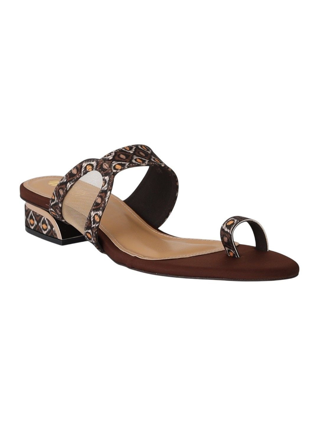 Minx Women Printed Block Heels Sandals