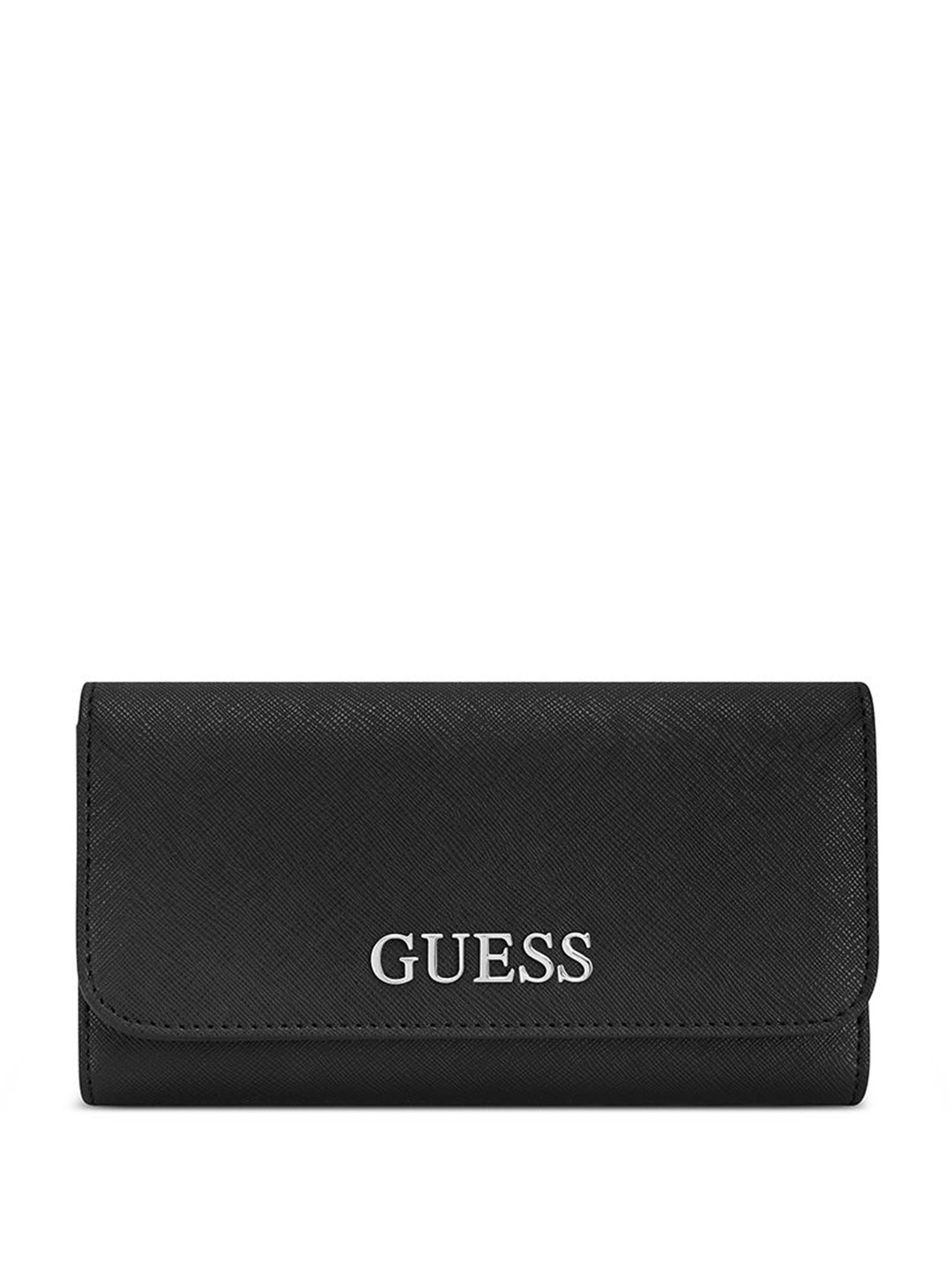 GUESS Women Textured Abbas Slim Three Fold Wallet