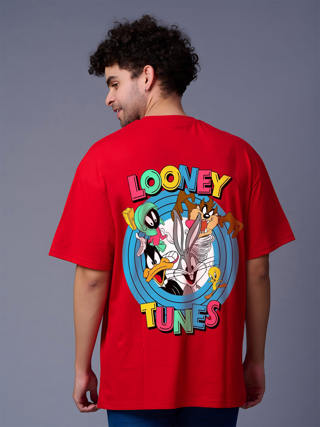 BDSQUARE Men Looney Tunes Printed T-shirt