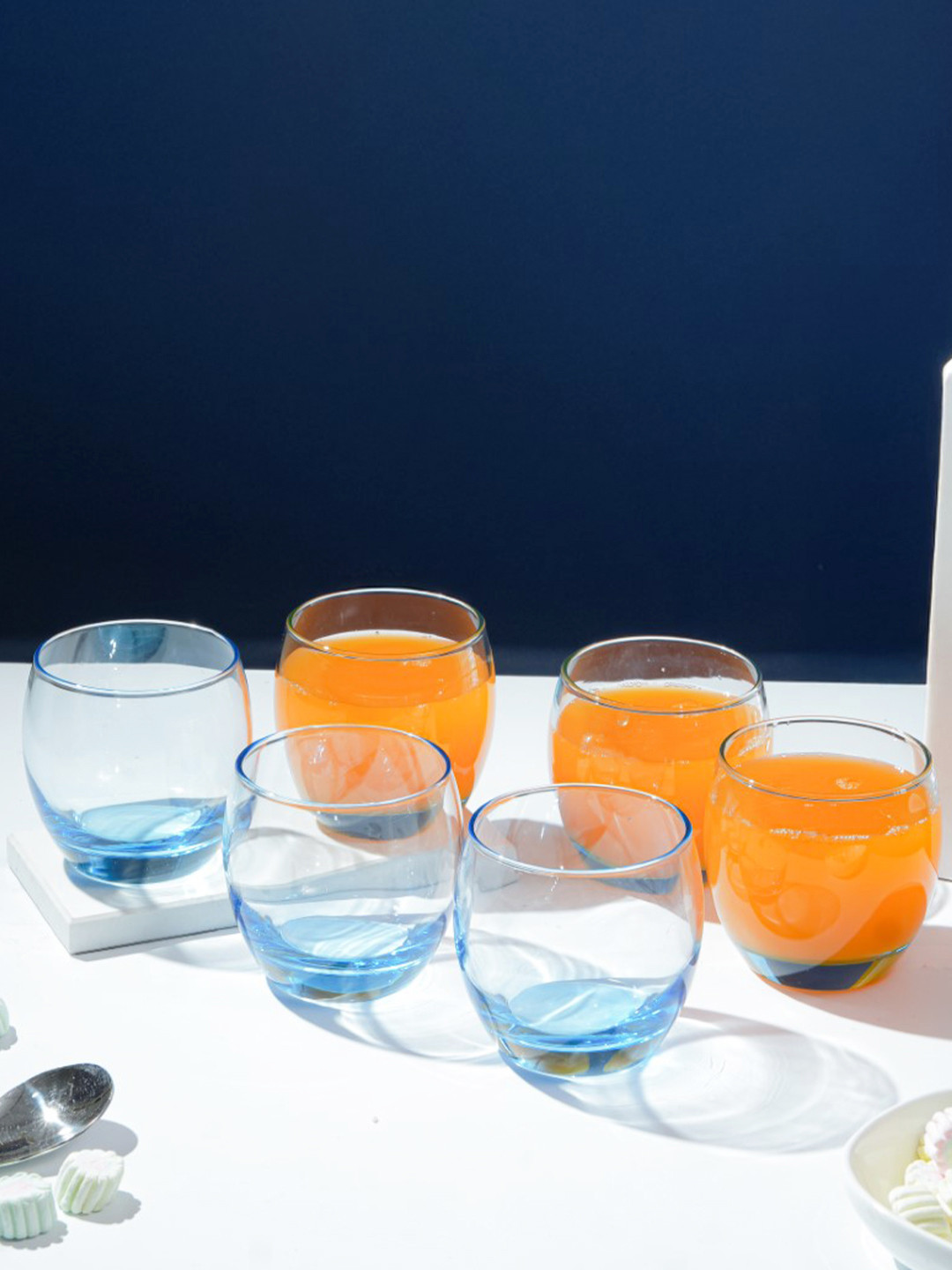 Luminarc International 6pcs Salto Transparent Ice Blue Old Fashioned Whisky Glass 320ML