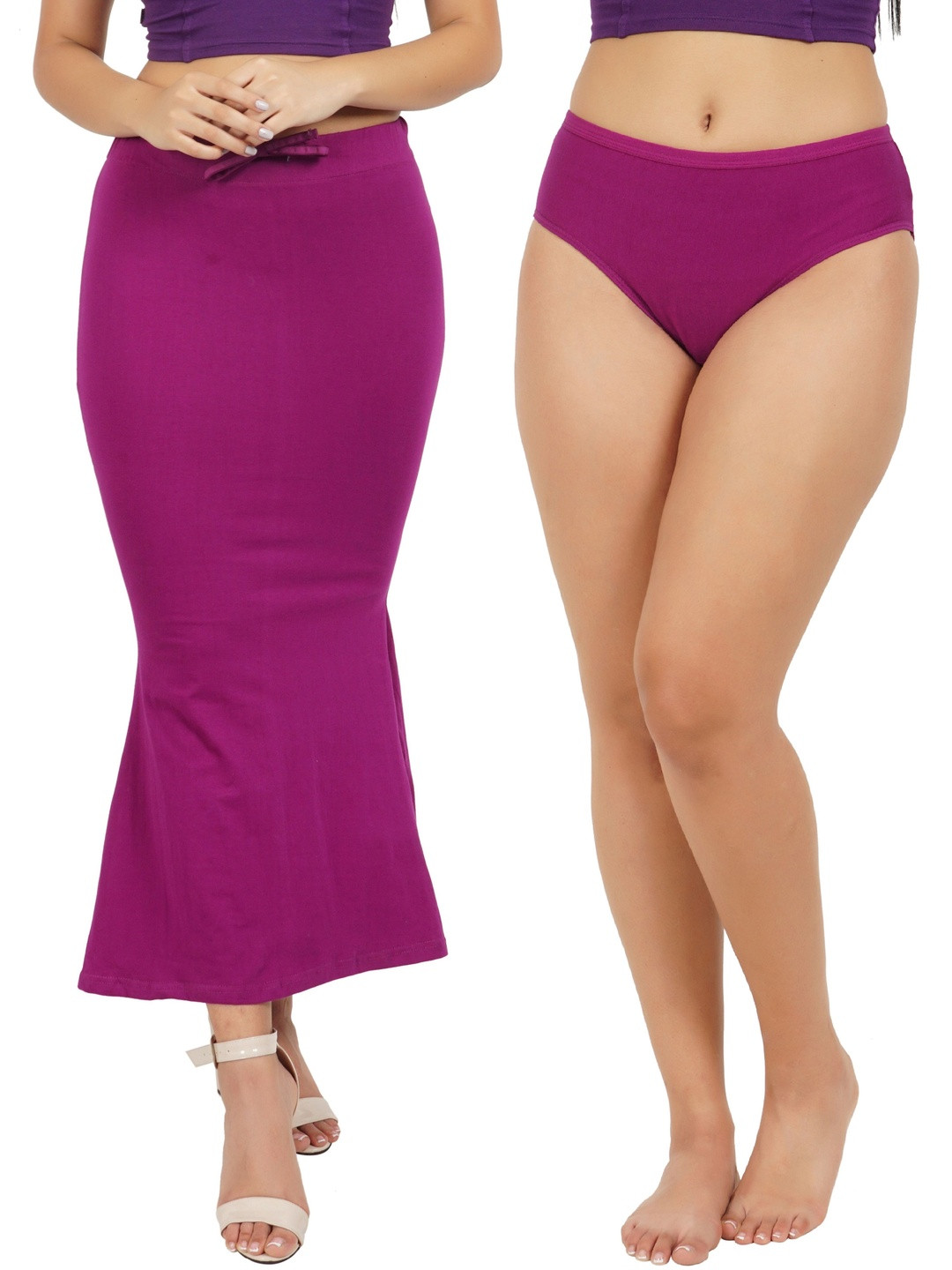 FEMULA Fishcut Stretchable Saree Shapewear With Brief