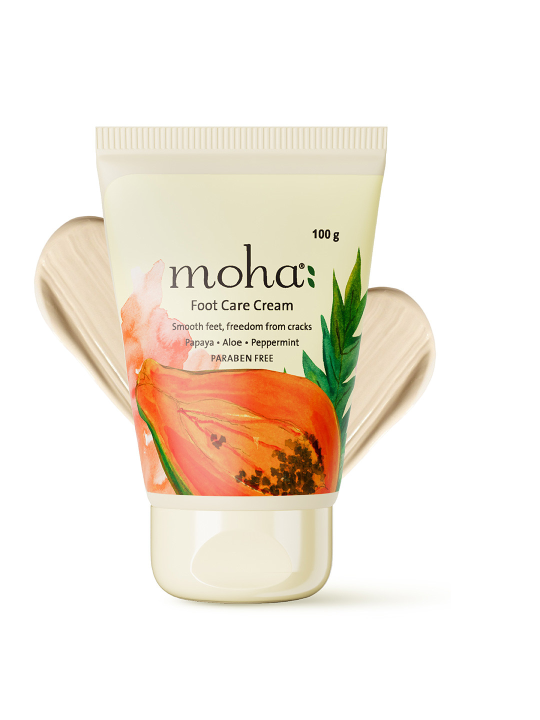 moha Heal Cracked Heels and Detoxify Foot Papaya & Aloe Care Cream - 100g
