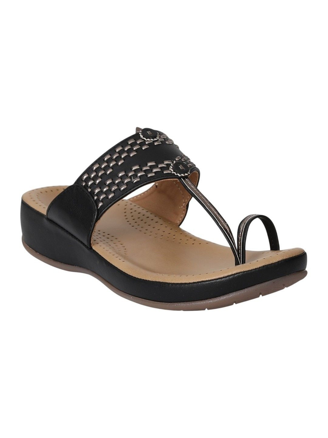 Minx Women Open Back Open Toe Cushioned Footbed Wedge Sandals