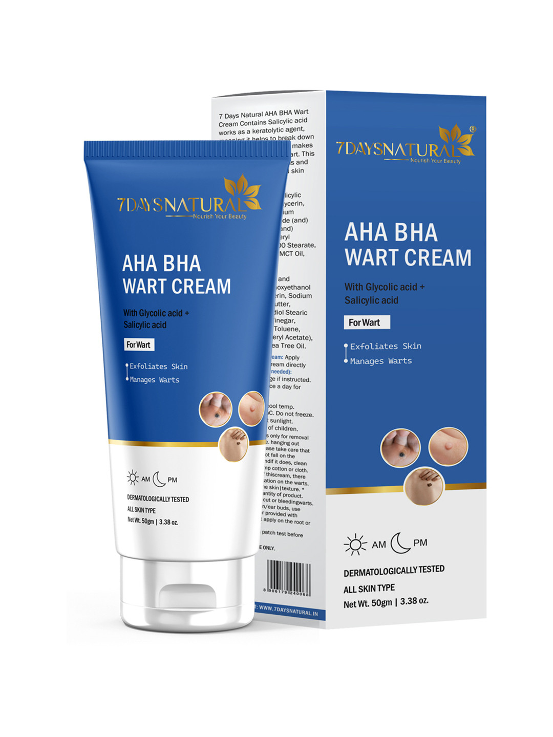 7DAYSNATURAL Wart & Tags Painlessly Remover Cream - 50g