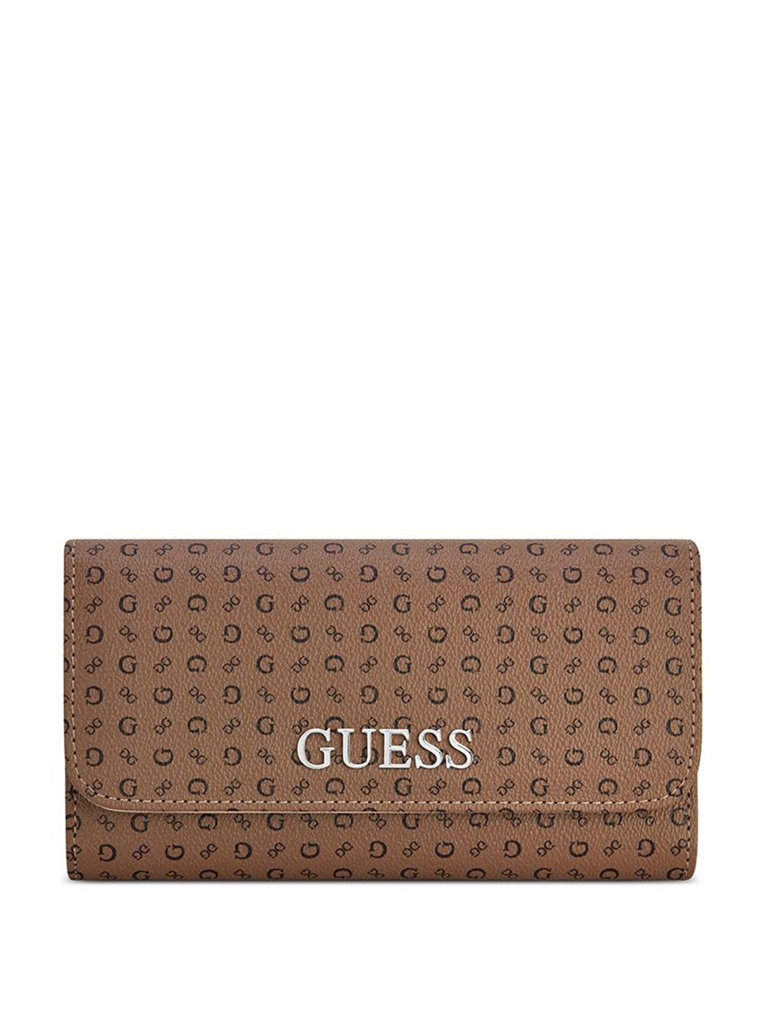 GUESS Women Typography Printed Long Three Fold Wallet