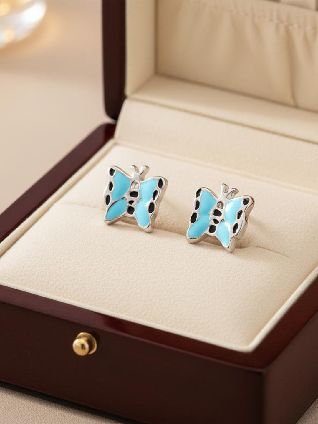 925 Pure Silver Butterfly Inspired Stud Earrings