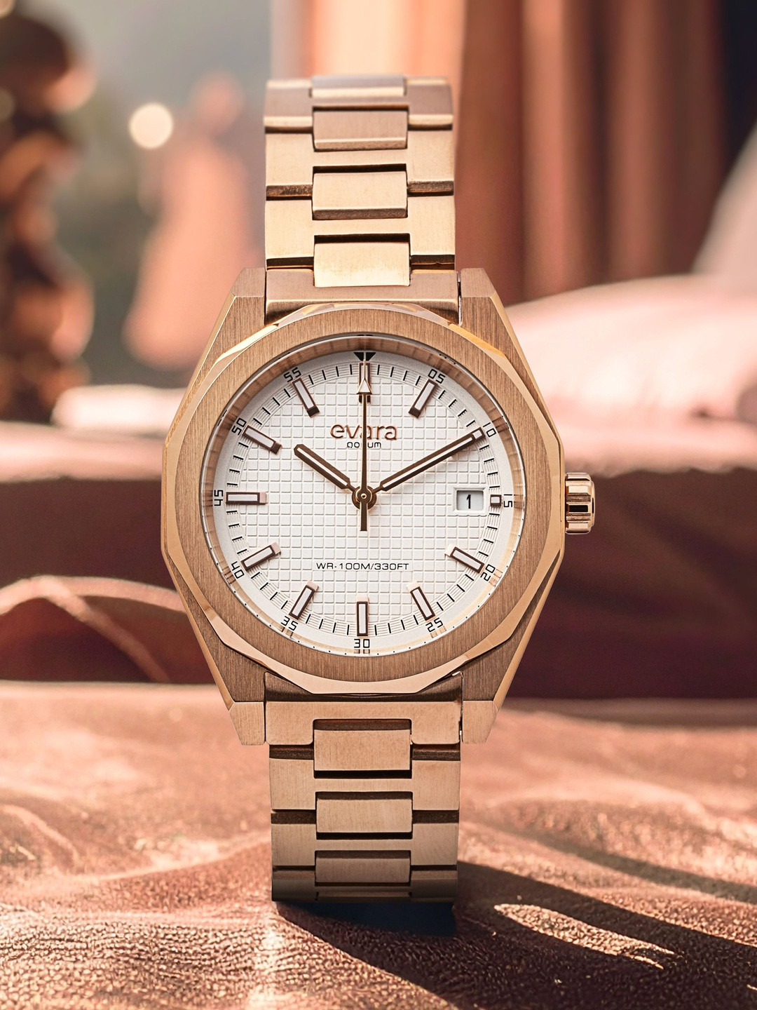 QORUM INDIA Evara Women Bracelet Style Straps Analogue Watch G114 Evara-White Dial_N