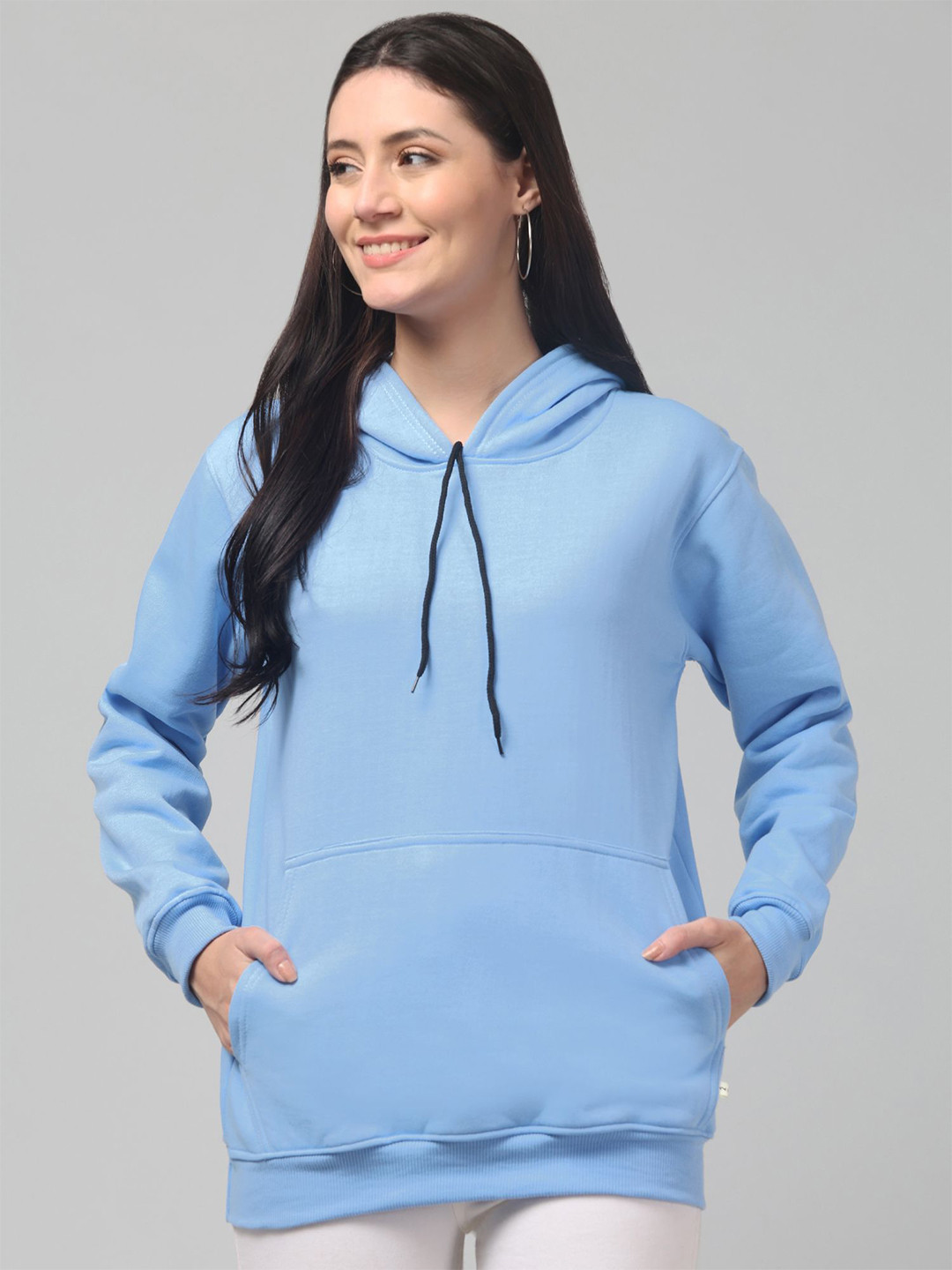 ERUDITE CLUB Hooded Casual Comfort Wear Pullover Sweatshirt with Kangaroo Pocket