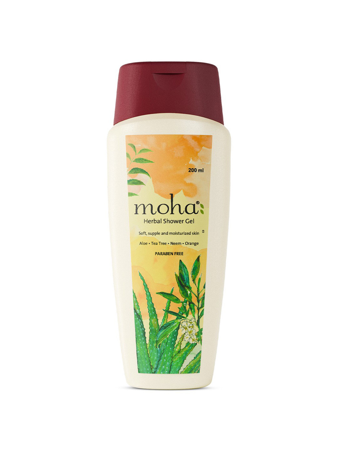 moha Aloe Tea Tree Neem Orange Herbal Shower Gel - 200 ml