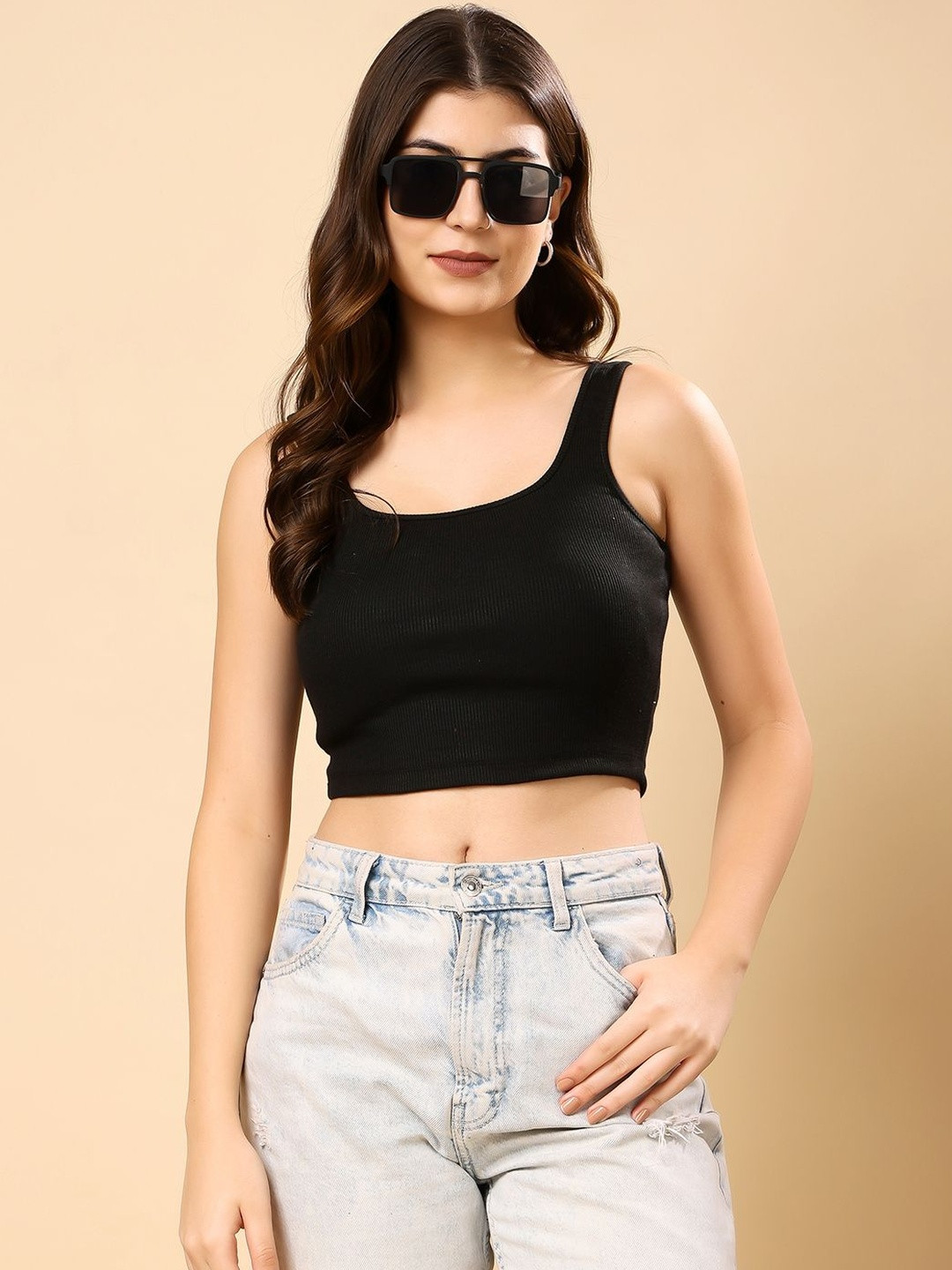 CORSICA Ribbed Crop Tank Top