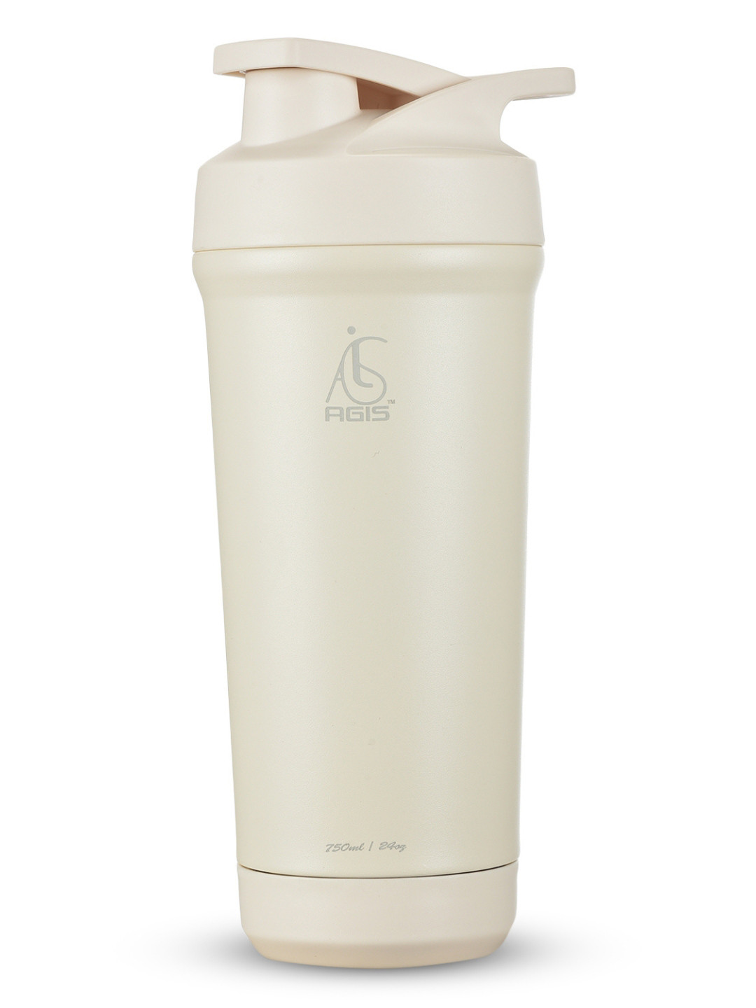 AGIS Beige Stainless Steel Bottoms Up Shaker Water Bottle 750 ml