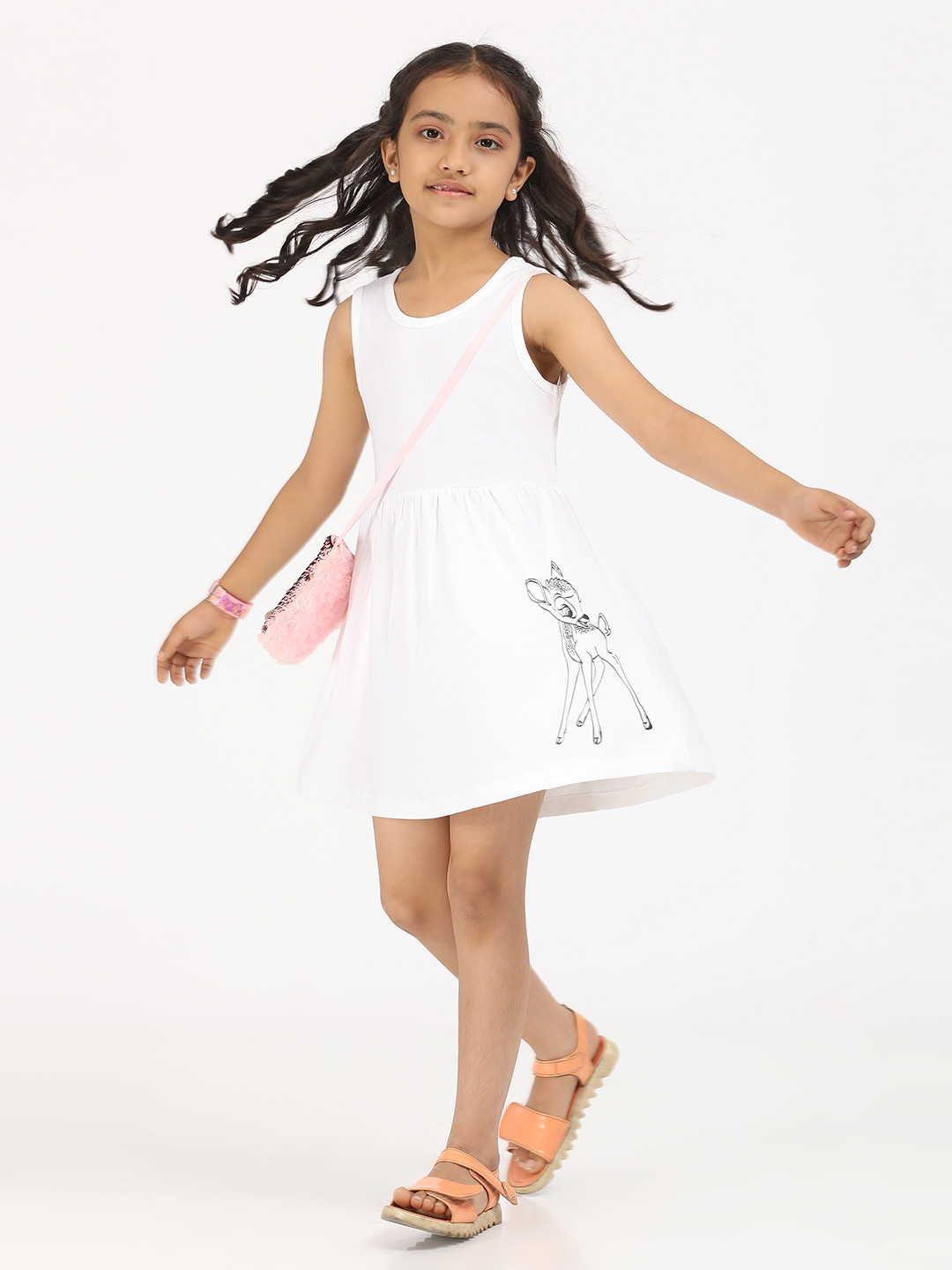 ZION White & Black Fit & Flare dress