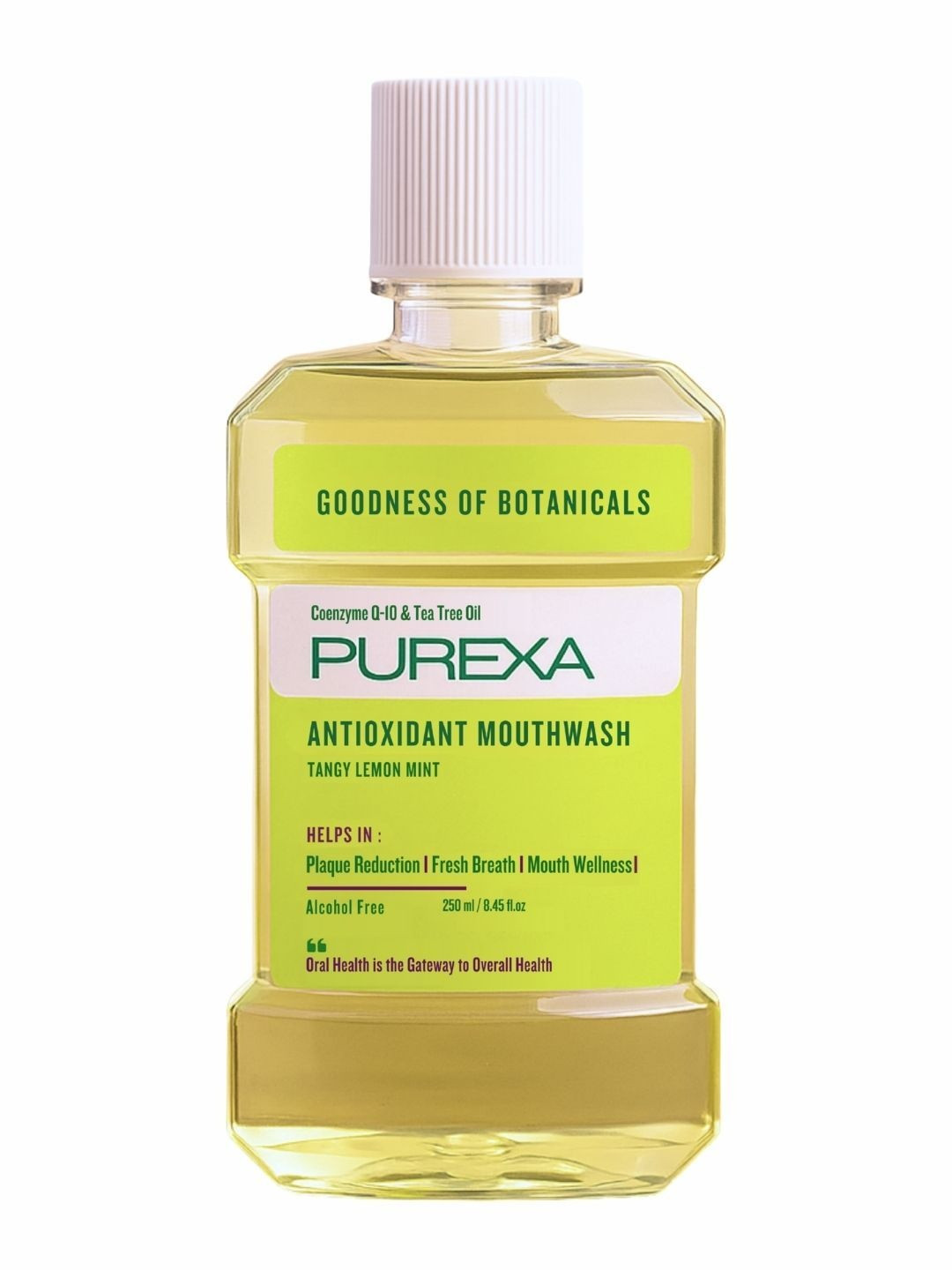 Purexa Antioxidant & Alcohol-Free Mouthwash - Lemon Mint Flavour - 250 ml