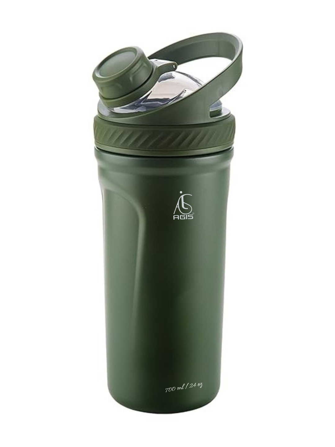 AGIS King Classy Green Stainless Steel Shaker Water Bottle 700ml