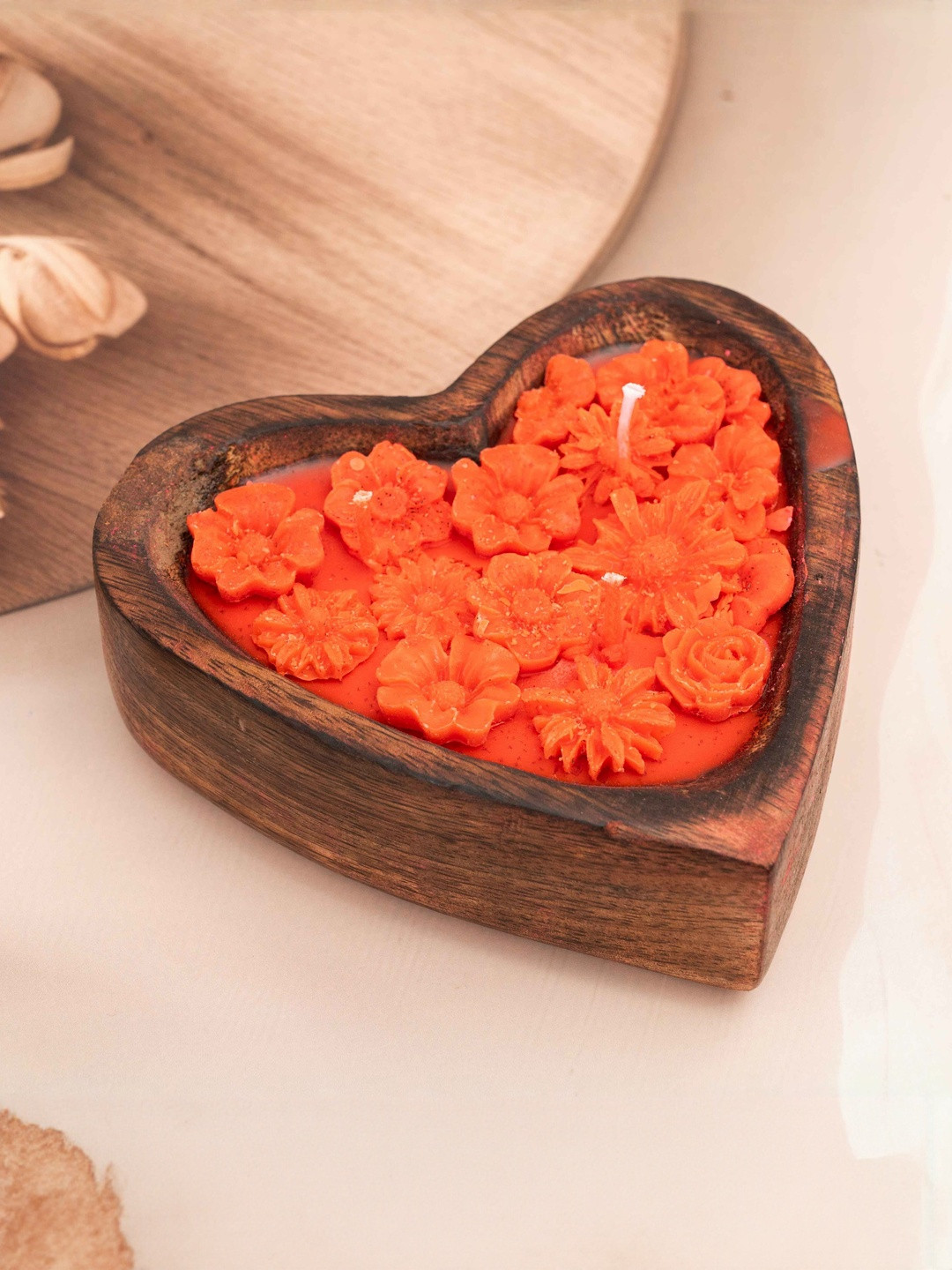 gabrunaari Red 1 pieces Heart Shaped Scented Jar Candle