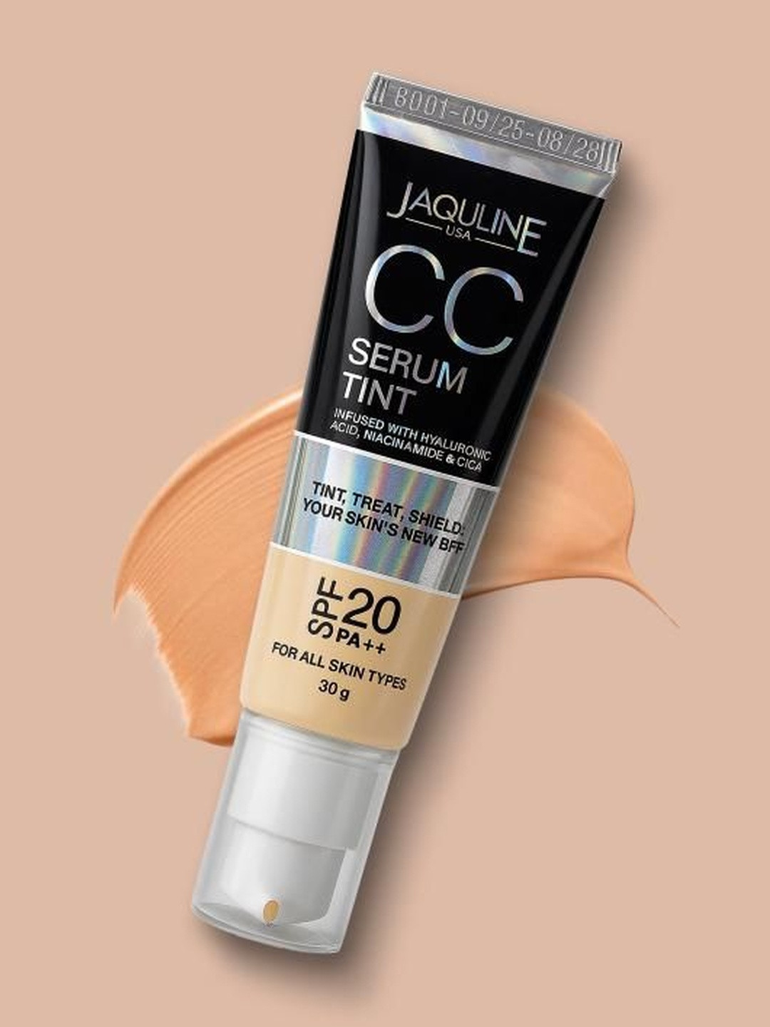 Jaquline USA CC Hydrating Serum Tint With SPF & Niacinamide - 30 g - Honey 02