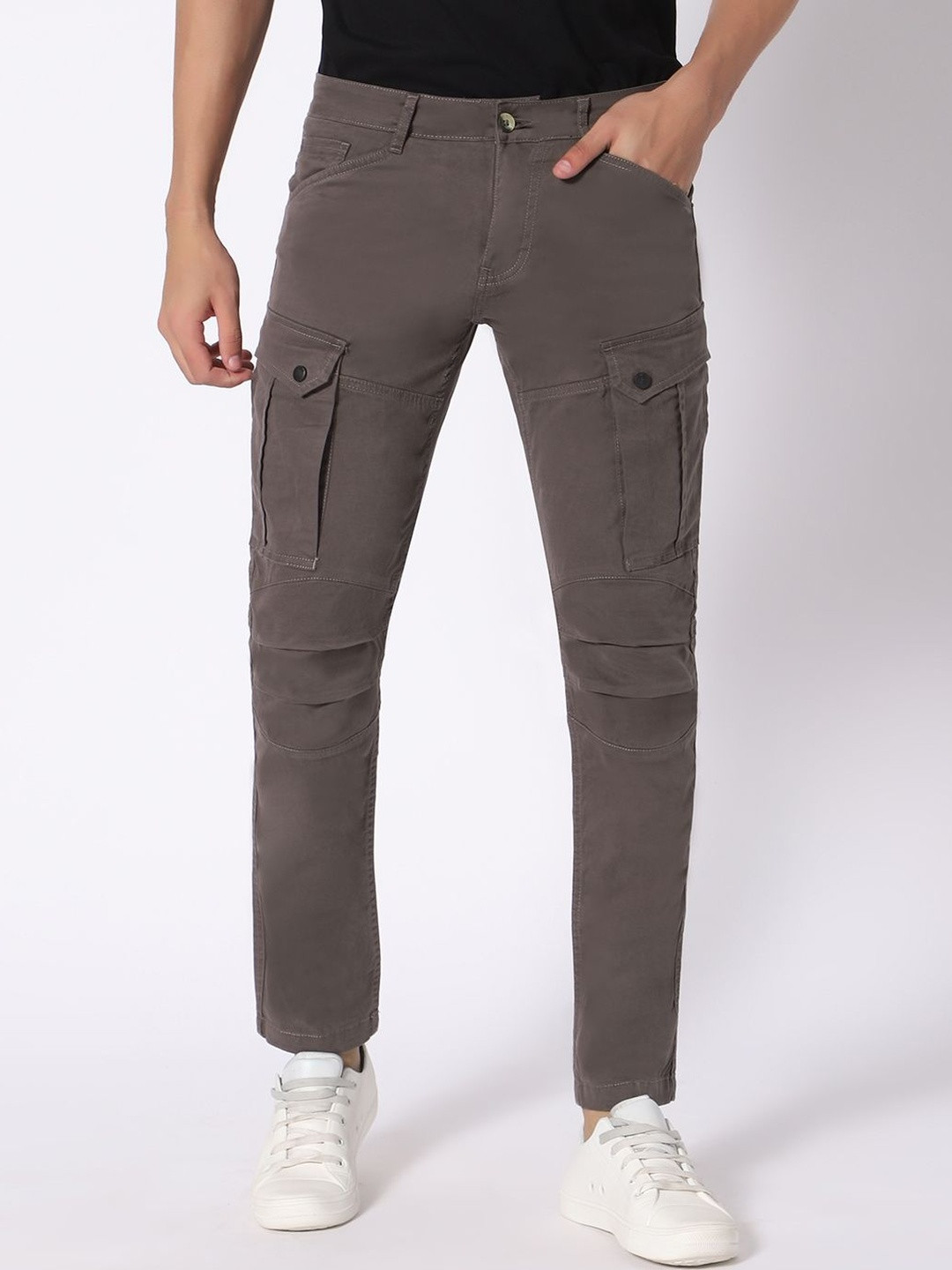 HO BINDAASS Men Mid-Rise Slim Fit Cargos