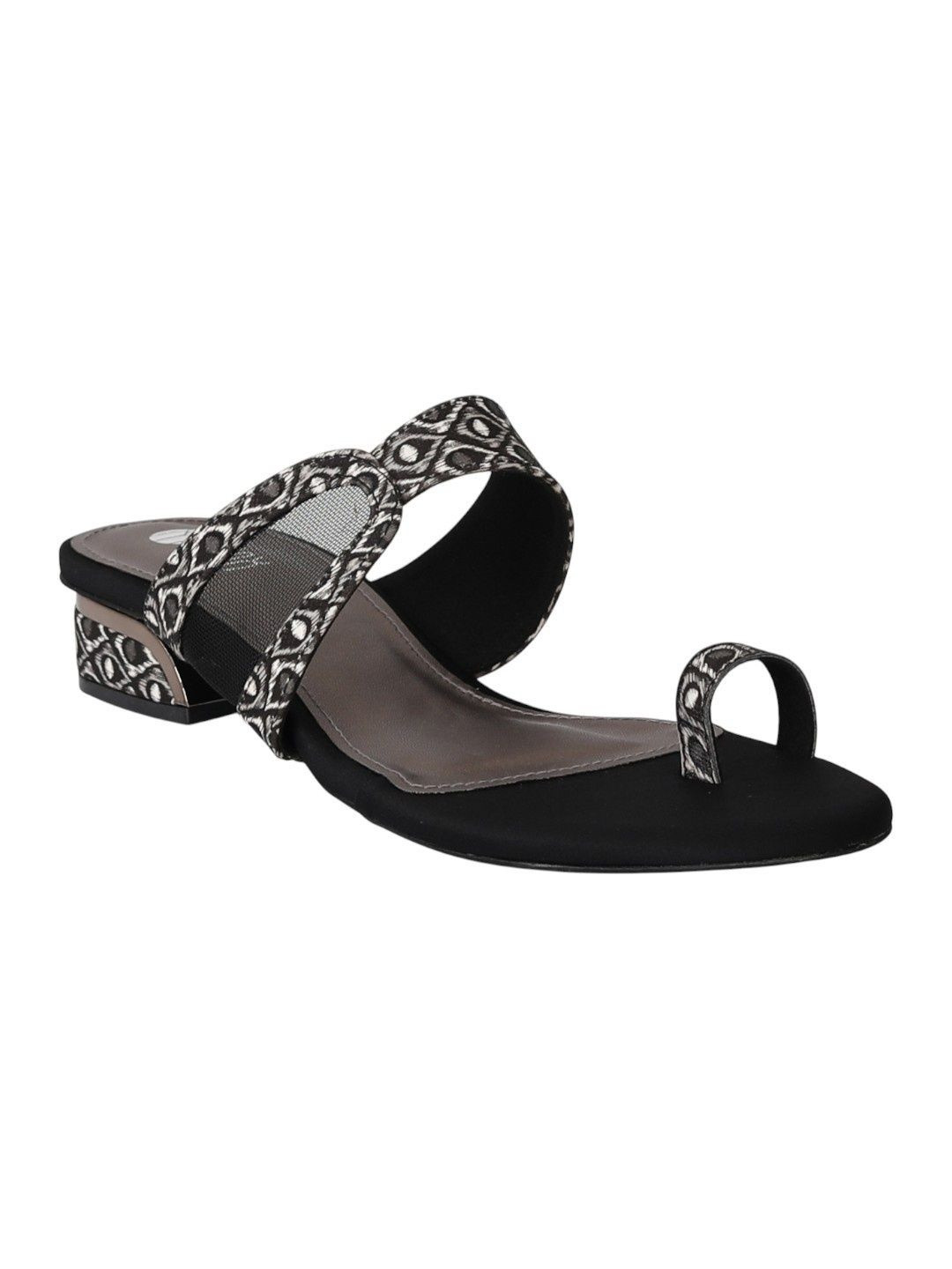 Minx Women Open Back Round Toe Block Hell  Sandals