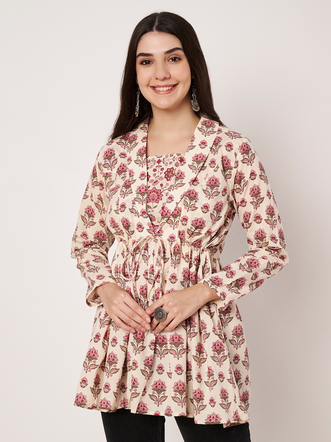 Atha Fashion Women Rosie Blush Jacket Peplum Top