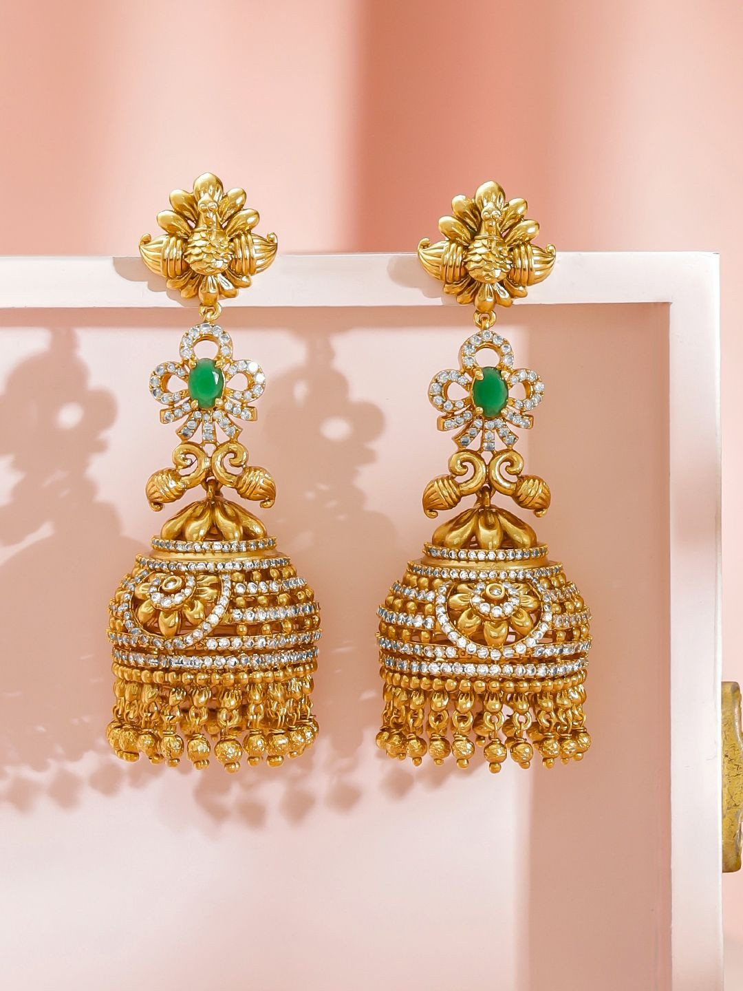 Rubans Floral Jhumkas Earrings