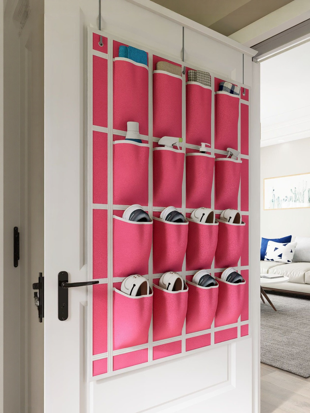 Fabura Pink Door Hanging Shoe Rack