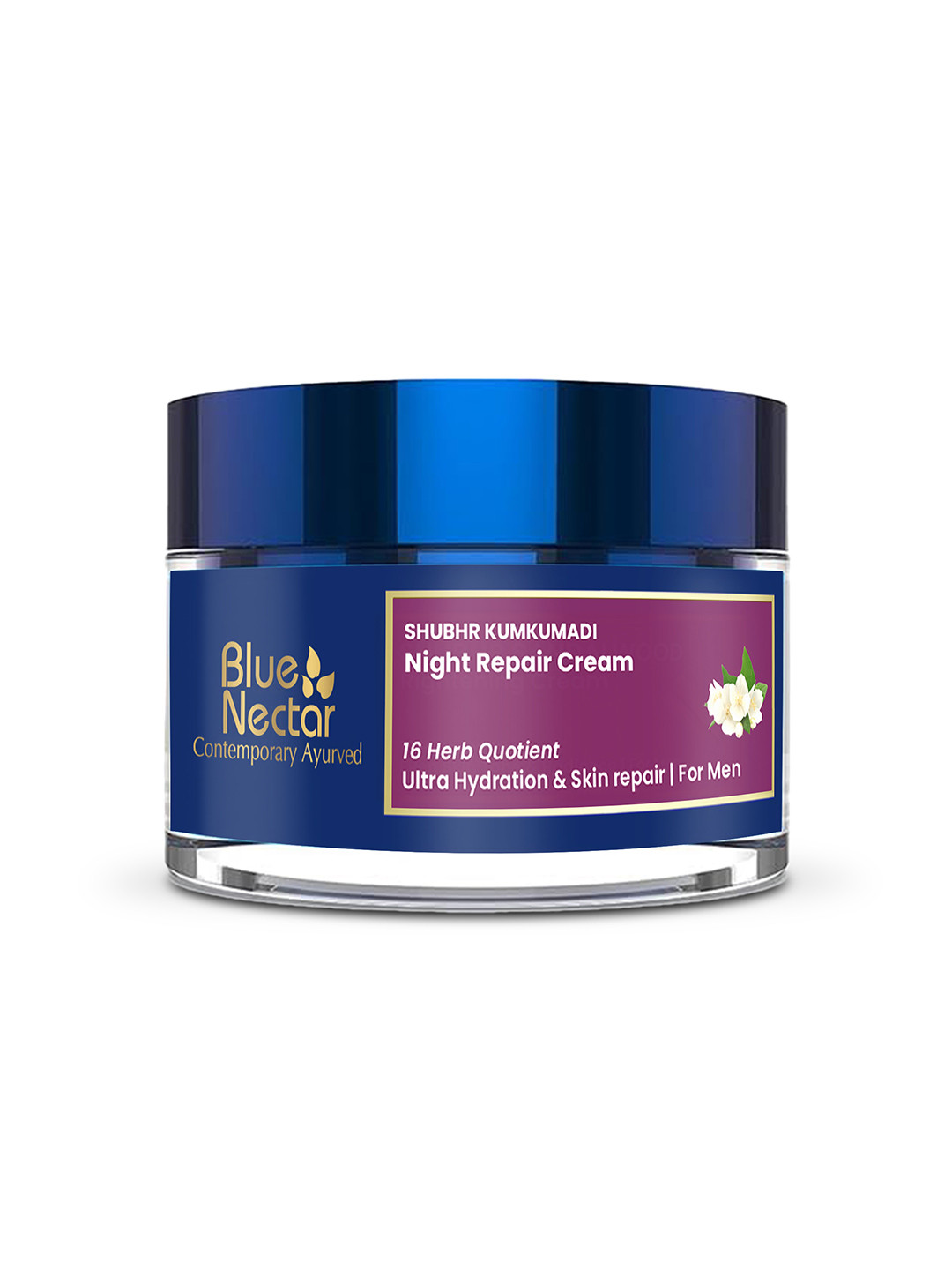 Blue Nectar Men Kumkumadi Brightening Night Repair Cream For Ultra Hydration - 50g