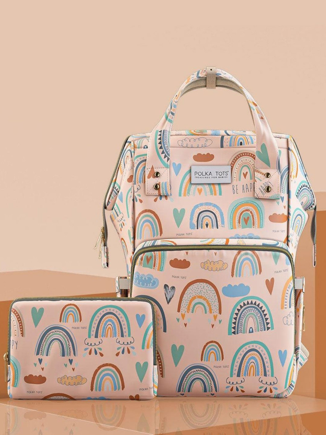 Polka Tots Kids Conversational Printed Premium Lightweight Diaper Bag