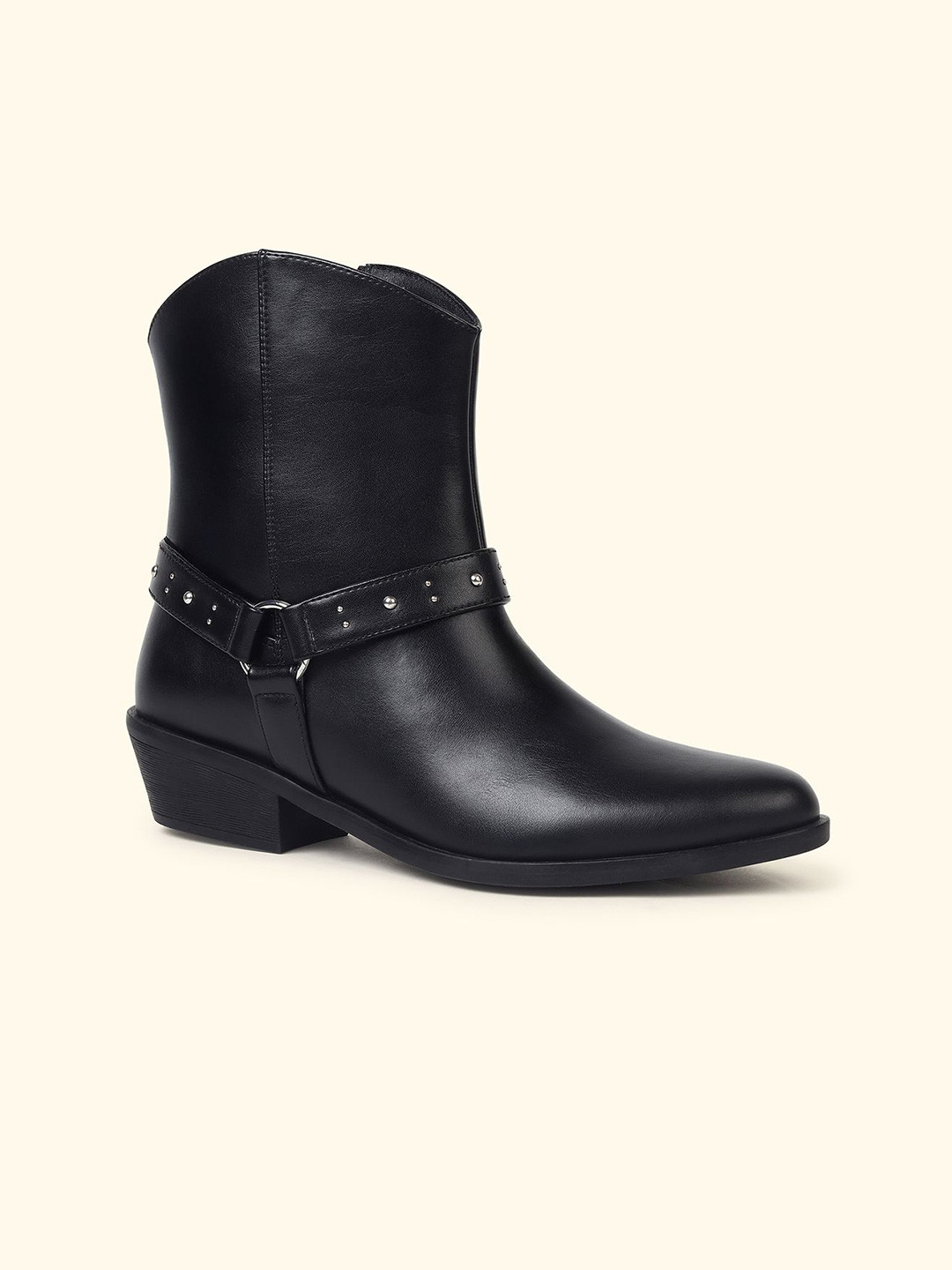 yoho Women Mid-Top Pointed Toe Wedge Chelsea Boots