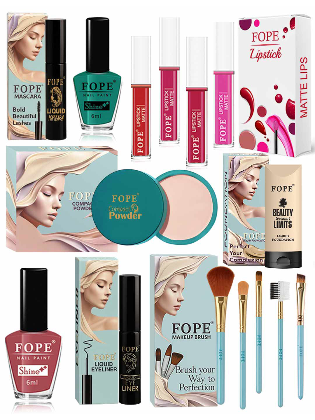 FOPE Set Of 15 Long Lasting Makeup Combo