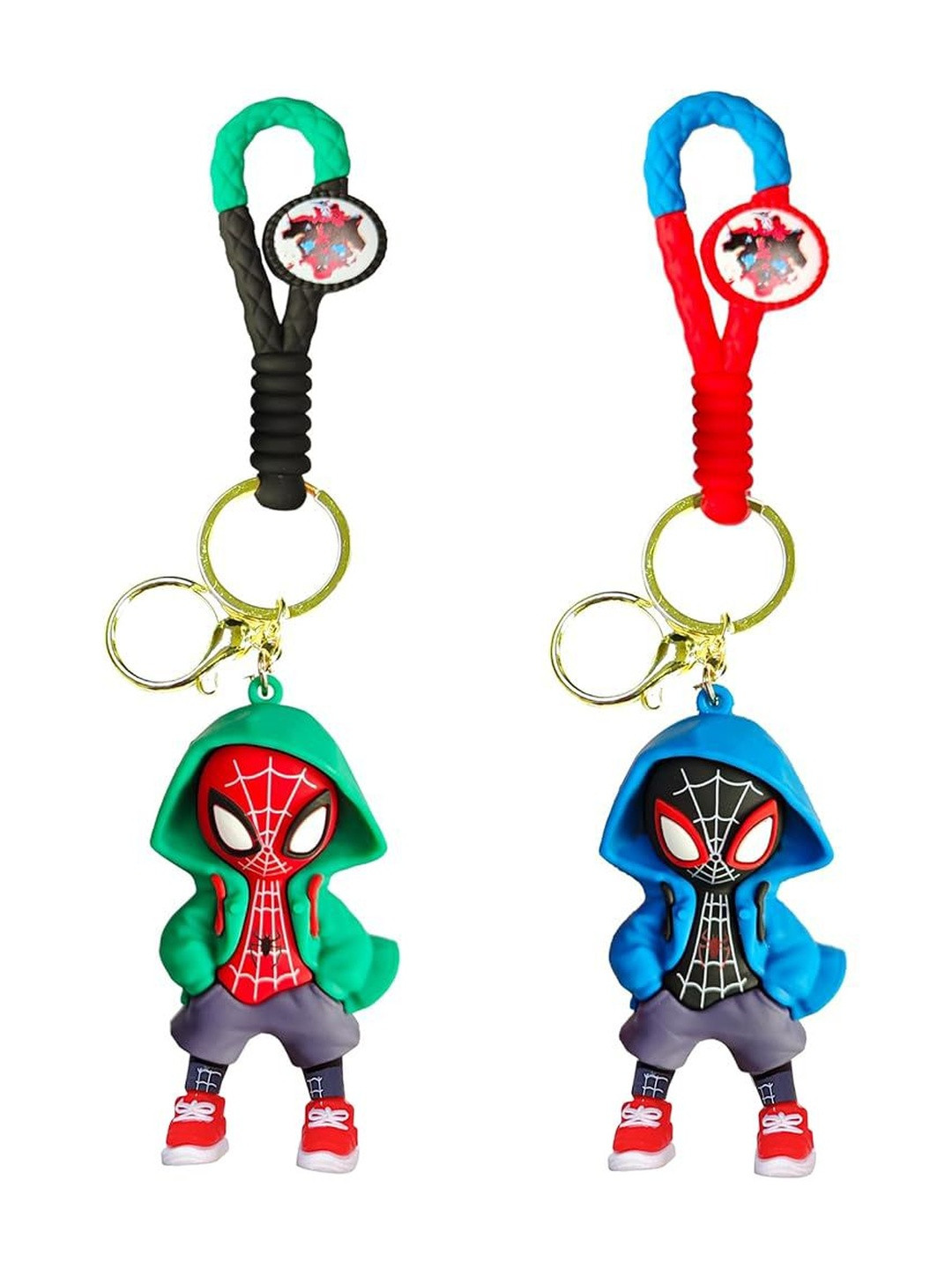 SERPLEX Kids Set Of 2 Spider Man Silicone Key Chains