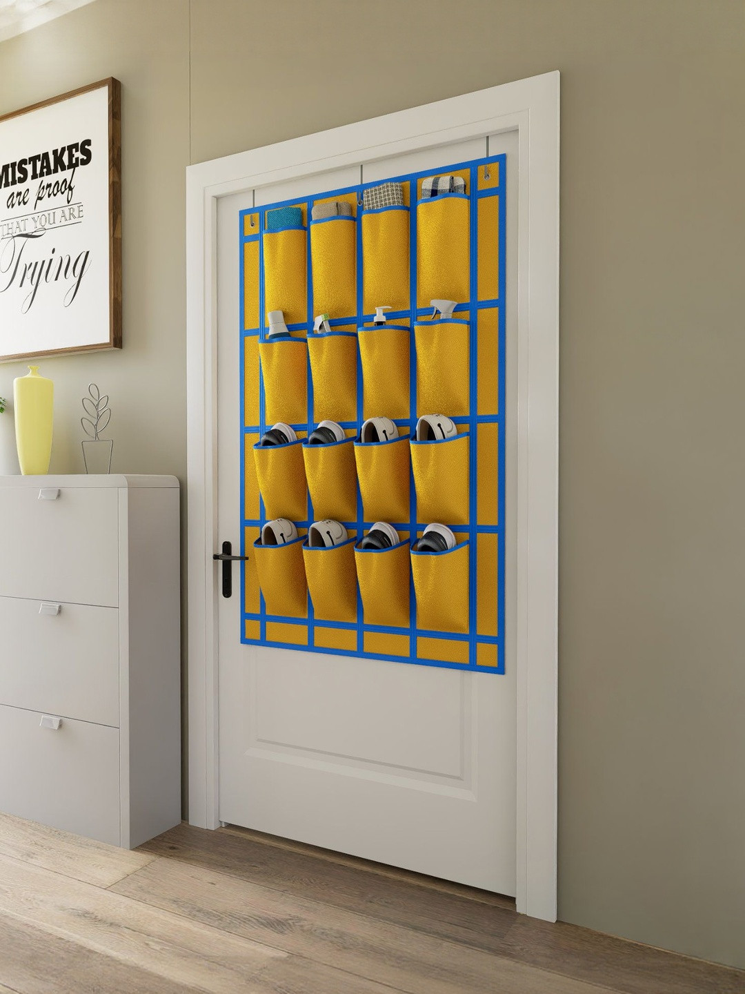 Fabura Yellow & Blue Shoes Organisers