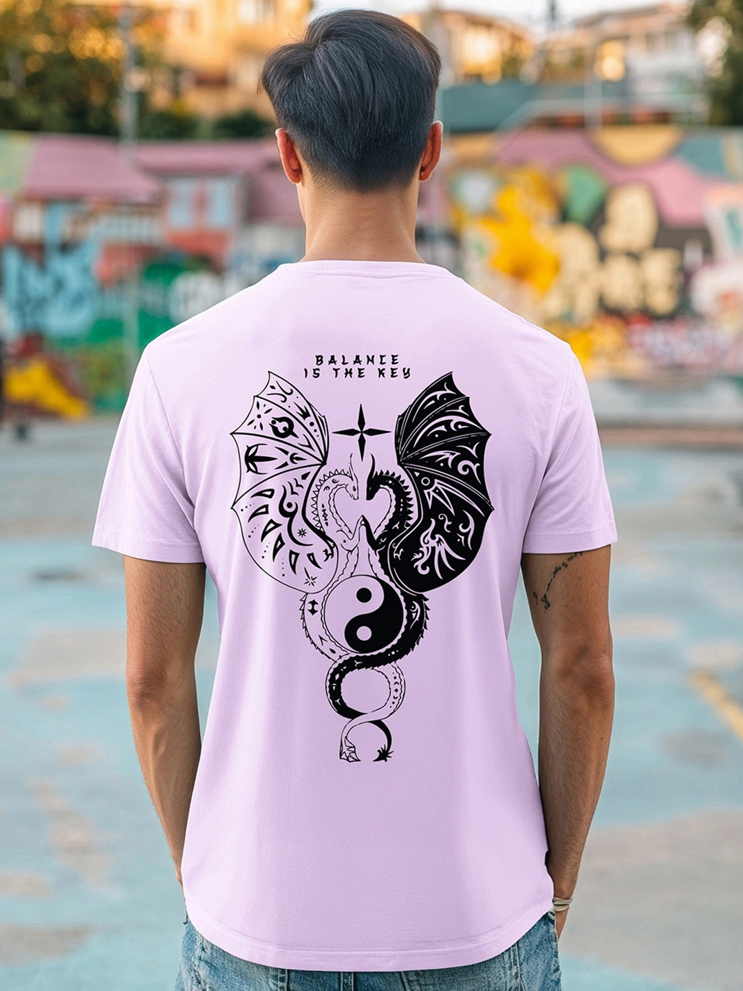 Bewakoof Purple Graphic Printed Round Neck Cotton T-shirt