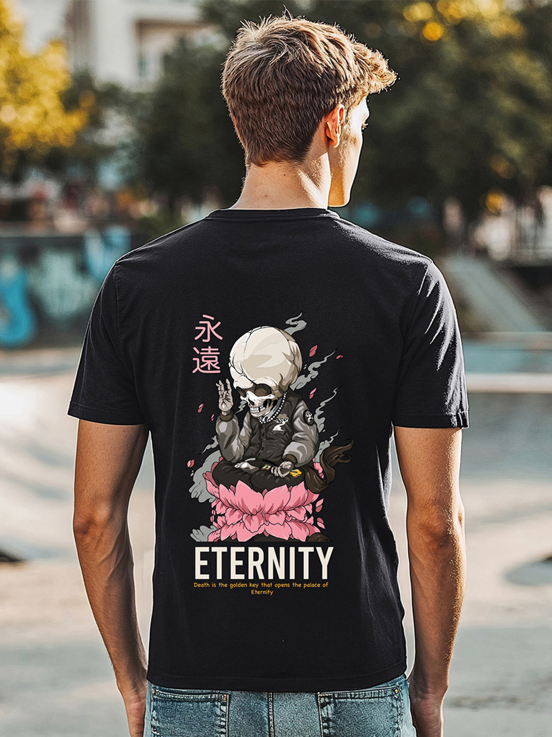 Bewakoof Black Eternity Graphic Printed T-shirt